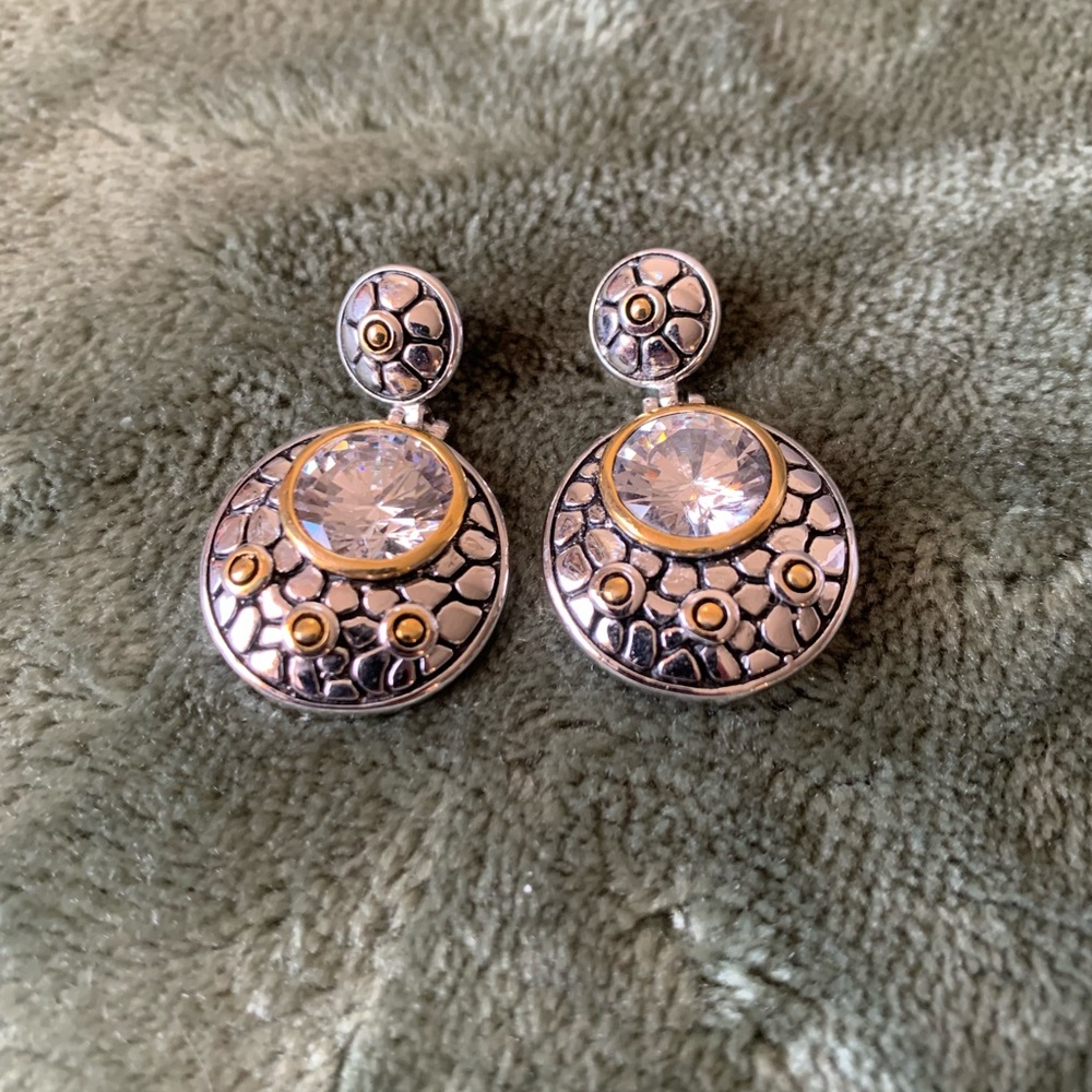 Brighton Silver and Gold Earrings